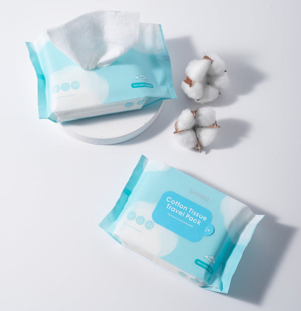 全棉棉柔巾旅行装 Cotton Tissue Travel Size, 20 Sheets/Pack
